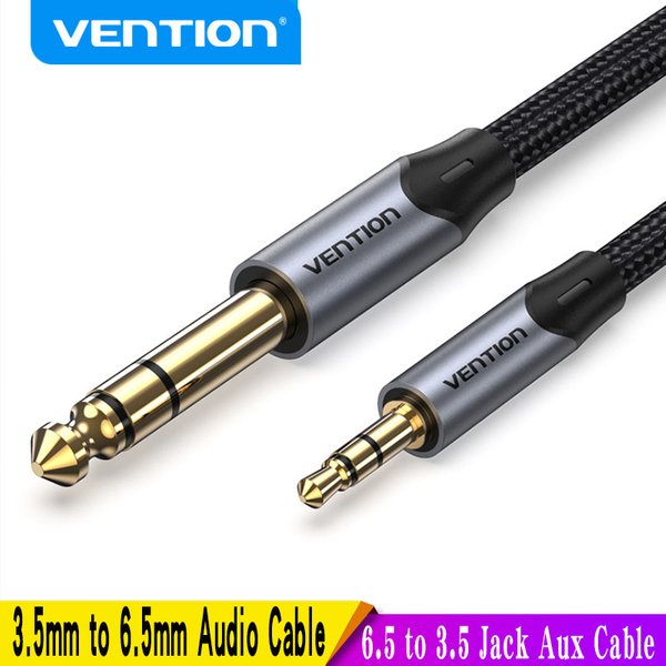Vention 3,5 mm auf 6,35 mm Adapter-Aux-Kabel für Mischverstärker, vergoldet, 3,5 Klinke auf 6,5 Klinke, 0,5 m, 3 m, 5 m Aux Cabo Stecker auf Stecker