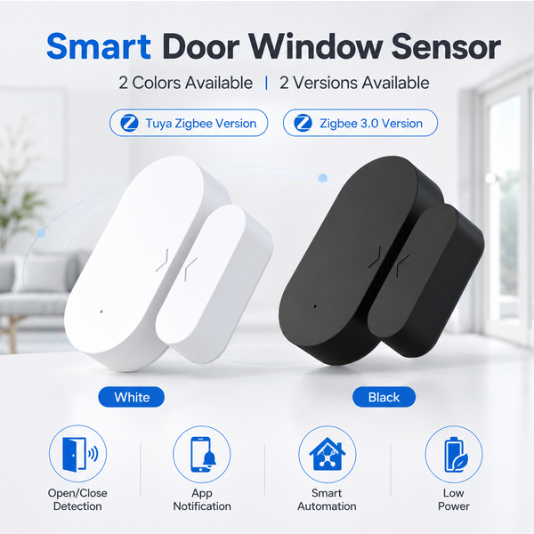 Capteur de contact pour porte et fenêtre Zigbee 3.0 pour maison intelligente, nécessite un hub Zigbee, compatible avec Alexa, Zigbee2MQTT, ZHA et Home Assistant.