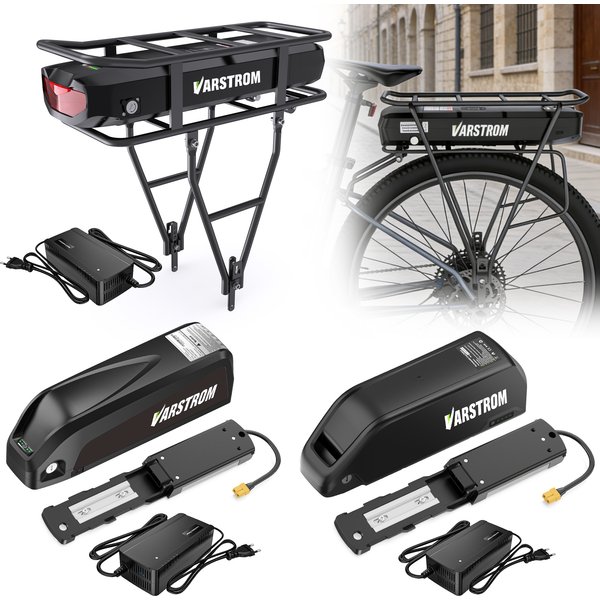 Varstrom E-Bike-Akku 36V 48V 52V 13Ah 16Ah 20Ah 25Ah 30Ah Leistungsstarker Lithium-Akku 21700 18650 Zellenpack 40A Smart BMS Lange Lebensdauer Original Elektrofahrrad-Akku, große Kapazität Hailong