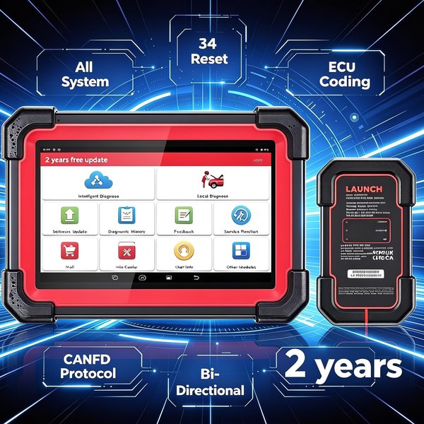 LAUNCH X431 CRP919E BT Auto-Diagnosegerät OBD OBD2 Scanner Dbscar VII 7 Auto Scan 31+ Resets CAN FD Doip ECU-Codierung