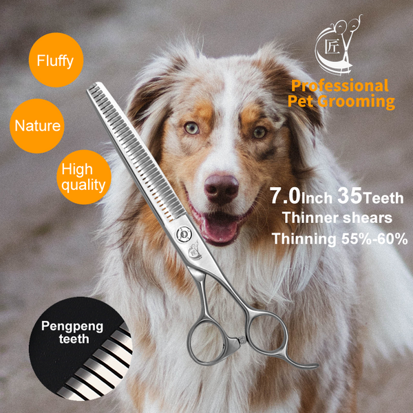 Kran JP VG10 7,0 Zoll 35 Zähne Professionelle Dünner Schere für Hund Grooming Schere Pet Chunker Verdünnung Rate 55%