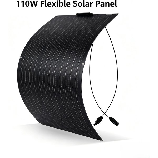 110W flexibles monokristallines Solarpanel, ETFE 220W (2 Stück à 110W), hocheffiziente Photovoltaik-Solarzelle, wasserdichtes Solarpanel für Wohnmobile, Reisemobile, Vans, Boote,