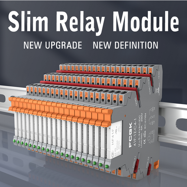 Module de relais mince sur Rail Din 41F-1Z-C4-1, relais de puissance intégré à montage sur PCB avec support de relais 12VACDC 24VACDC, prise de relais 6.2mm
