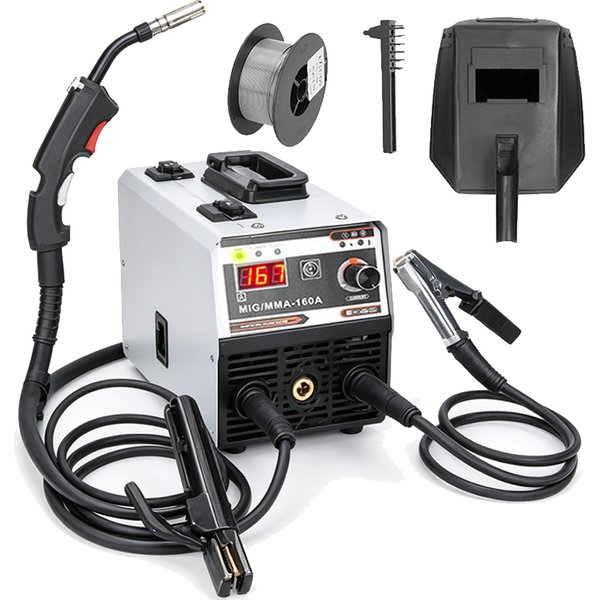 MIG MMA Schweißgerät 2-in-1 220V Inverter IGBT Automatische Drahtzuführung Kontakt-Schweißen Gasgeschütztes Schweißgerät