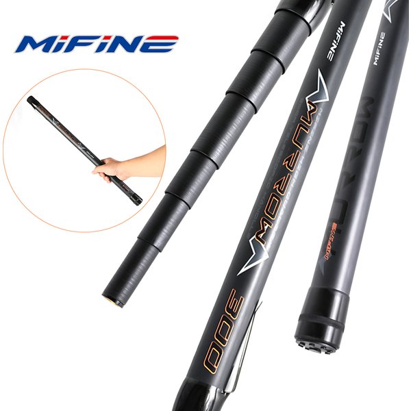 MIFINE MURROW canne à pêche télescopique 2M-3M carbone Ultra léger Portable filet d'atterrissage pôle pour étangs lacs accessoires de mer