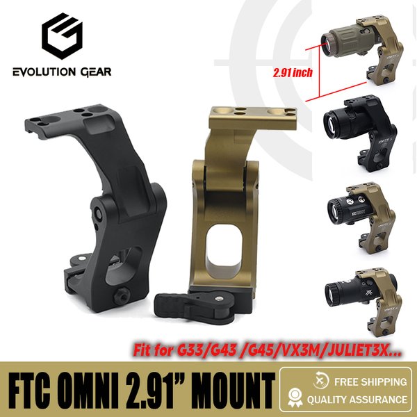NEUE 2023 EVOLUTION GEAR FTC OMNI Lupenhalterung mit schnellem QD-Hebel 2,91 Zoll optischer Höhe für Lupenfernrohr EXPS G33 G43