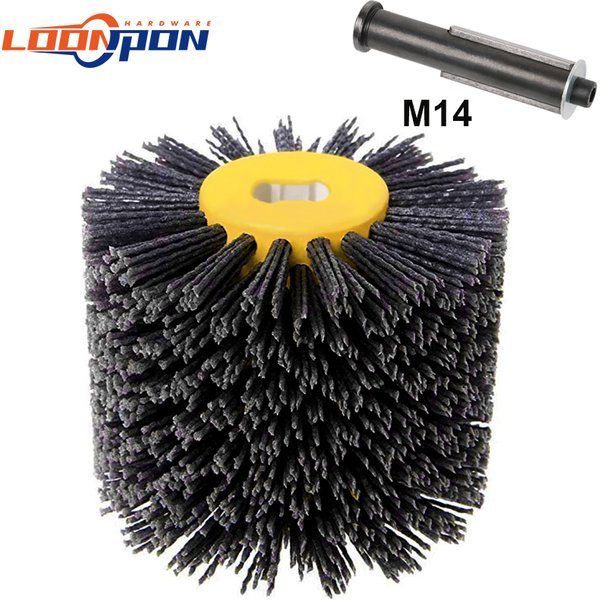 Brosses en nylon à fil convertible pour meuleuse d'angle, ébavurage, polissage, roue de planche pour meubles, grain de bois 80mm, 120mm, 120mm, 180mm