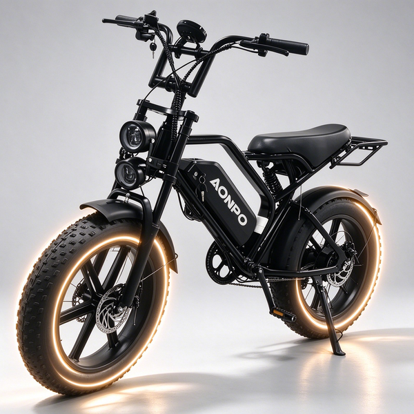 Zylvro V20 Pro 250W Elektrofahrrad mit Vollfederung, Fatbike, 52V 20AH Abnehmbarer Akku, 130KM Geländetauglich für Erwachsene
