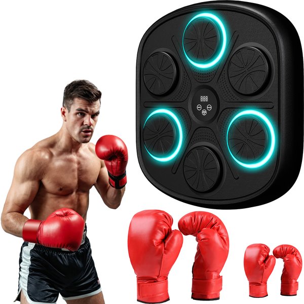 Boxzielgerät mit Musik, Elektronische Reflex-Boxmaschine, Wandmontierte Bluetooth-Boxmaschine, Boxausrüstung, Weihnachtsgeschenke