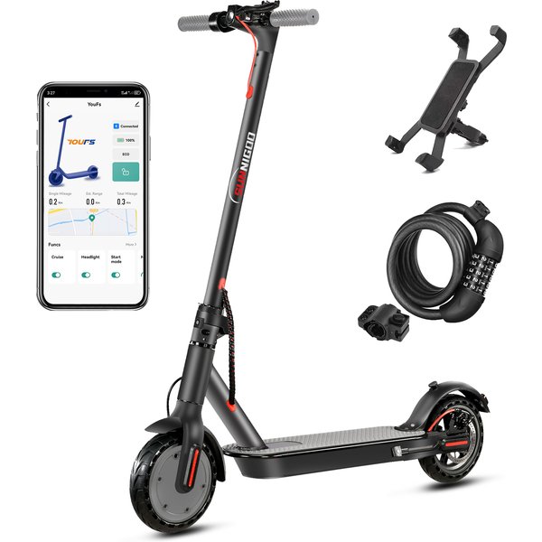 Ulepszona wersja 2026 SUNNIGOO N7PRO Smart APP Hulajnoga Elektryczna 350W Mocny Silnik 36V Zasięg 30KM Hulajnoga Elektryczna dla Dorosłych z Podwójnym Hamulcem Prezent dla Studentów