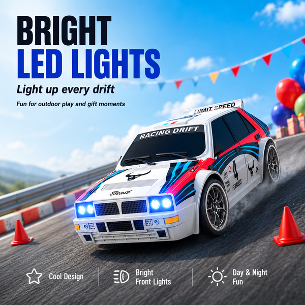 1:24 RC-Auto 4WD Drift-Auto 2,4G Störungsfrei Austauschbare Reifen Outdoor-Spiel Hochgeschwindigkeits-Rennwagen Geschenk