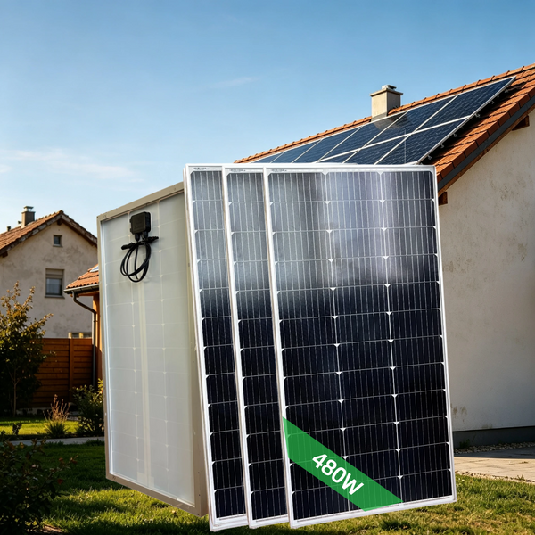 480W (120W × 4) Hocheffizientes Photovoltaik-Panel, Effiziente Netzunabhängige Stromerzeugung, Geeignet für Verschiedene Szenarien wie Wohnmobile, Dächer und Bauernhöfe