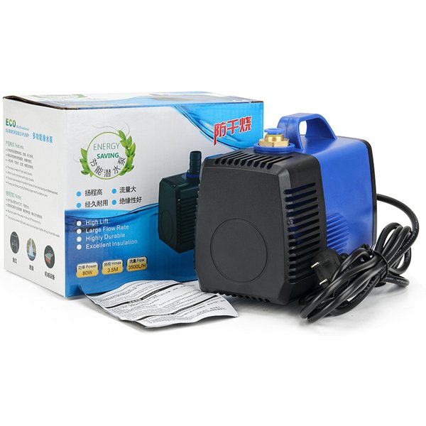 80W 3.5M Submersible Water Pump 3500L/H for CNC Router CO2 Laser Engraving Cutting Machine 1.5KW/2.2KW Spindle Motor Cooling.