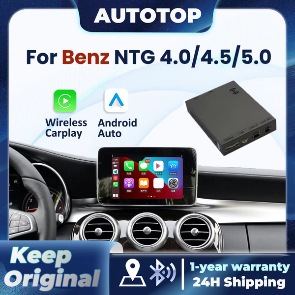 Bezprzewodowy dekoder CarPlay Android Auto do Mercedes Benz GLK W207 W212 W204 SLS W218 NTG 4.0 NTG4.5 NTG5.0 BT AUX GPS Moduł Samochodowy