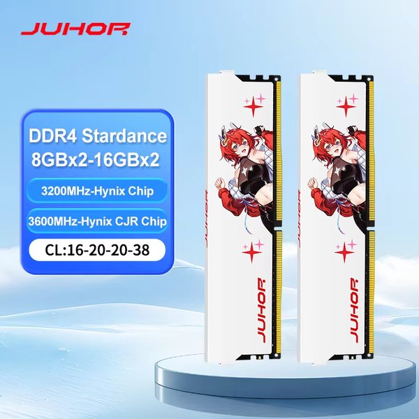 JUHOR Mémoire RAM DDR4 16GBx2 8GBx2 Mémoire de bureau Udimm DDR4 3200 Nouvelles RAM DIMM