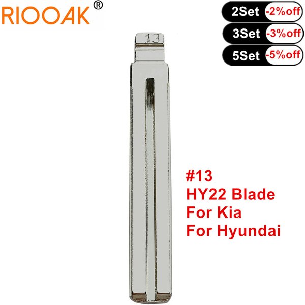 10 pièces KD # Lame de clé de voiture à distance universelle, 13 HY22, pour Kia Spotage RIO K2 K3 K5 Hyundai Verna I30 IX35 Sonata Elantra