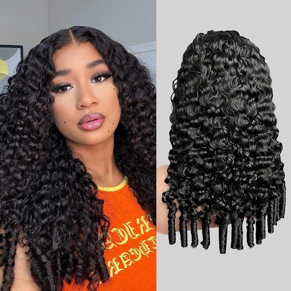 28 Inch Burmese Curly Human Hair Transparent 13X4 Lace Front Wigs for Women 200 Density Real Human Hair Lace Frontal Wigs Natural Color Soft Thick Curly