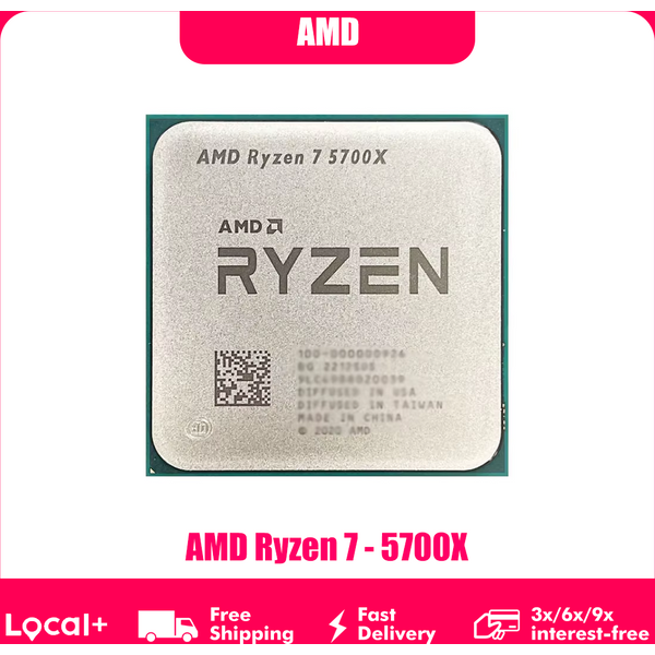 AMD Ryzen 7 5700X Desktop-Gaming-Prozessor, 8 Kerne/16 Threads, bis zu 4,6 GHz, AM4-Sockel, 32 MB Cache, PCIe 4.0 – nur Prozessor (Lüfter nicht enthalten).