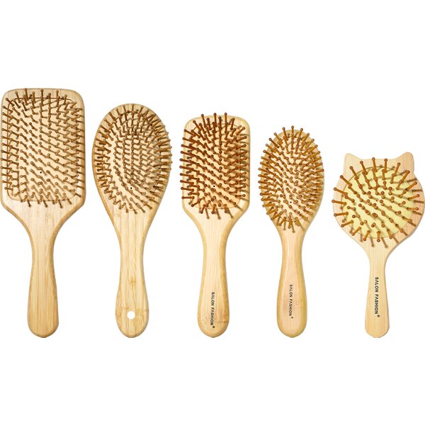Cute Cat Wooden Comb Bamboo Massage Hair Combs Natural Anti-static Hair Brushes Hair Care Massage Comb Hairdressing Styling Tool