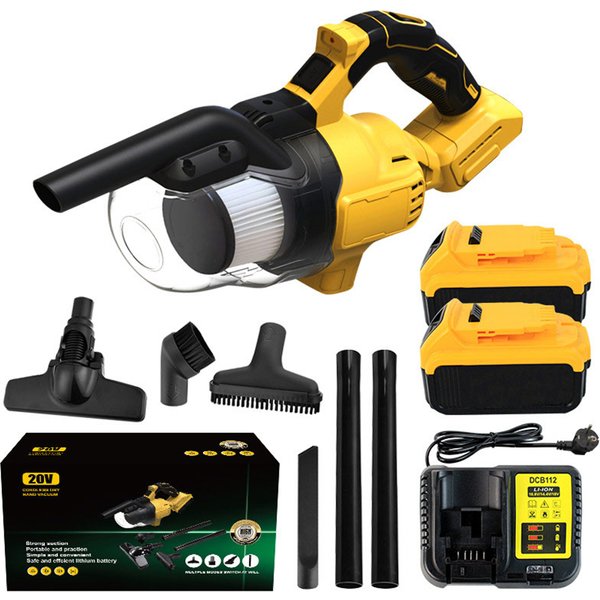 Handstaubsauger mit 2 Filtern, Elektrischer Tragbarer Kabelloser Staubsauger für Zuhause, Auto, Tierhaare, Kompatibel mit DeWalt 20V Akku