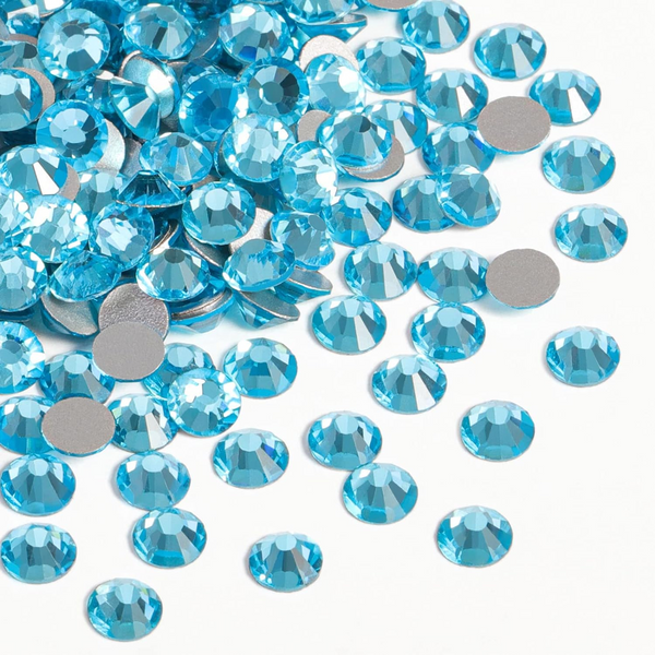 Rigta Aquamarin Lt.Peridot Nail Art Nicht Hotfix Strass SS10-SS20 Lose Glas Kristall DIY für Taschen Schuhe Dekorationen 1440 Stück