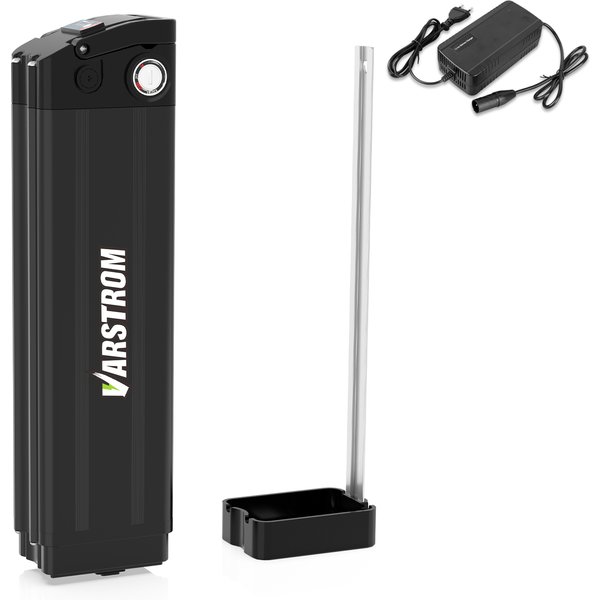 Varstrom E-Bike Akku Silverfish SeatTube Akku für Faltbares Elektrofahrrad eCity 36V 18.2Ah 655.2Wh Fahrstrecke 35-40KM eBike Lithium Akku Ladegerät Pack