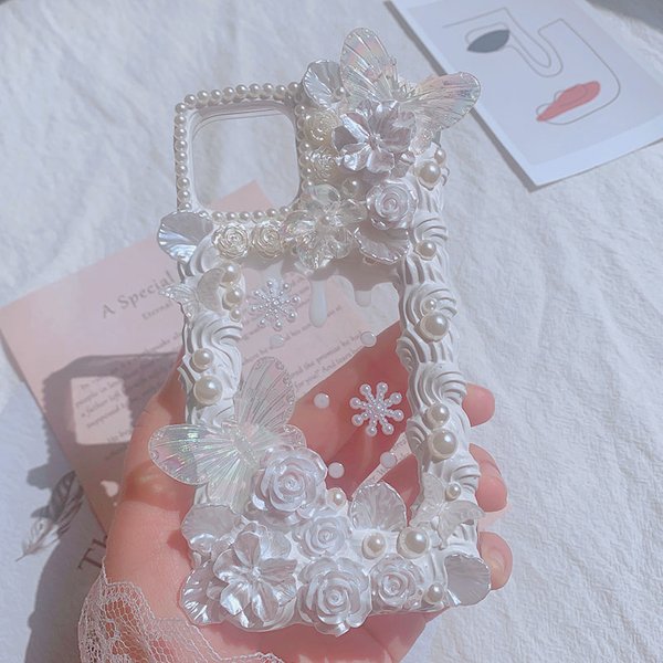 Cremefarbene Handyhülle zum Selbermachen, maßgeschneiderte Produkte, Handyhülle im Barockstil für iPhone 7, 8 x 11, 12, 13, XR Pro für Mädchen und Frauen