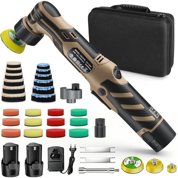 Kabelloser Mini-Autopolierer 12V Mikro-Wireless Kratzer-Entferner Auto-Poliermaschinen-Set zum Polieren und Schleifen