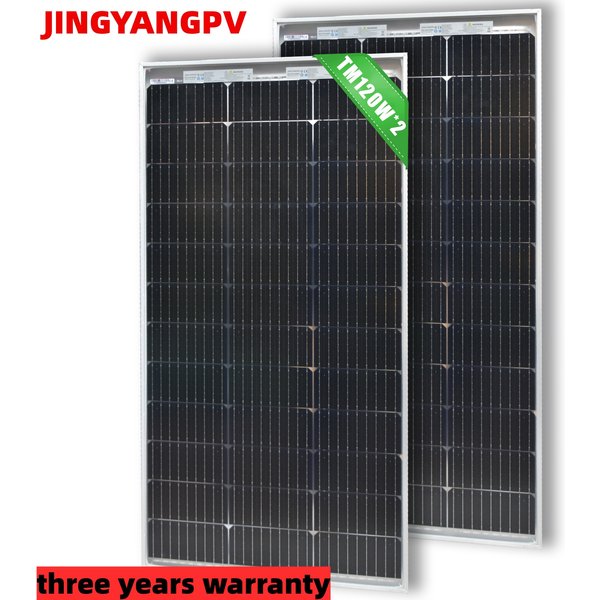120 W 12 V bifaziales Solarpanel, 120 W (240 W) monokristallines Solarpanel, ideal zum Laden von 12-V-Batterien, für Wohnmobile, G