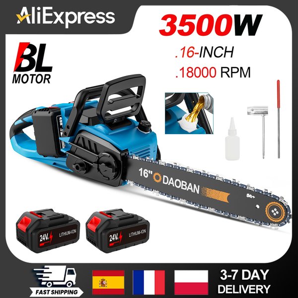 Electric Chainsaw 16Inch Brushless Chainsaw With Automatic Oiler Cordless Electric Saw Garden Woodworking Cutting Tool For Makita Battery