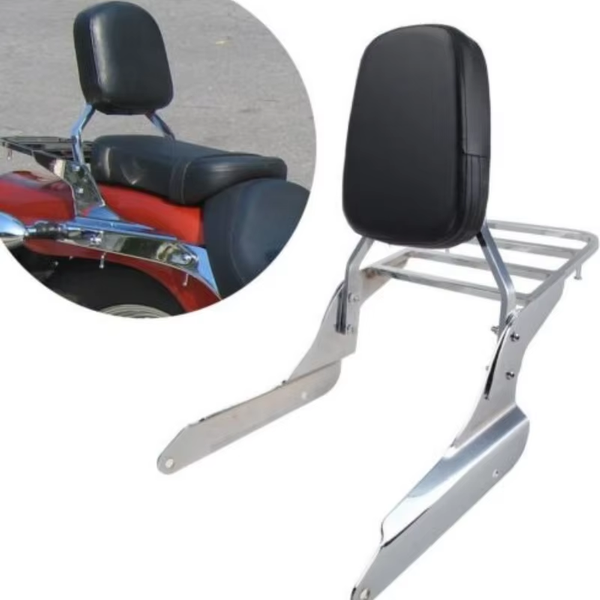Motorrad-Sissy-Bar-Beifahrer-Rückenlehne mit Gepäckträger, passend für Honda Shadow VT600C VLX600 1999-2007, Touring-Zubehör für den hinteren Bereich