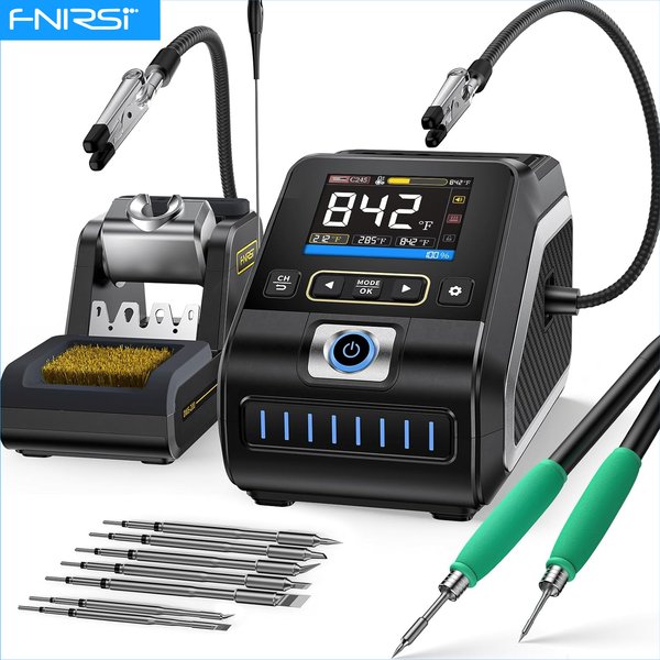 FNIRSI DWS-200 Soldering Station 200W C210 C245 Solder Iron Handle With Soldering Helping Hand Electronic Welding Rework Station