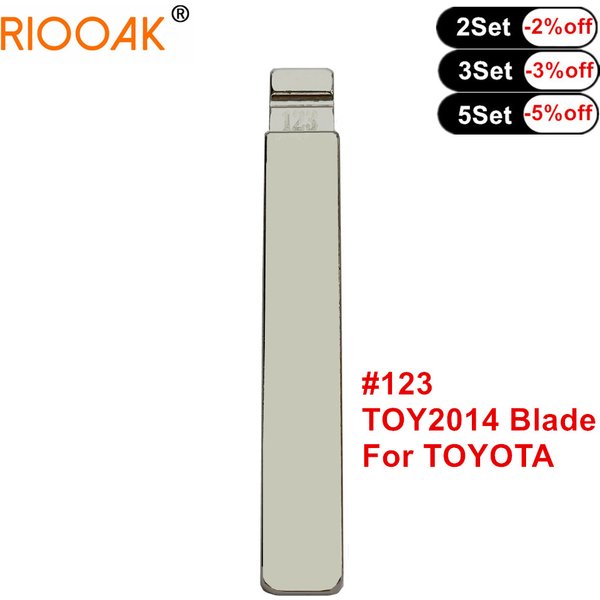 10 Stück Metallrohling ungeschnitten Flip Folding Remote Key Blade Ersatz # 123 TOY 2014 Klinge für TOYOTA Neue Modelle COROLLA LEVIN