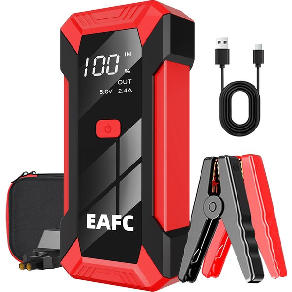 Urządzenie do uruchamiania samochodów 2000A, ładowarka akumulatorów, awaryjny power bank, booster do uruchamiania pojazdów z silnikiem benzynowym i diesla 12V.