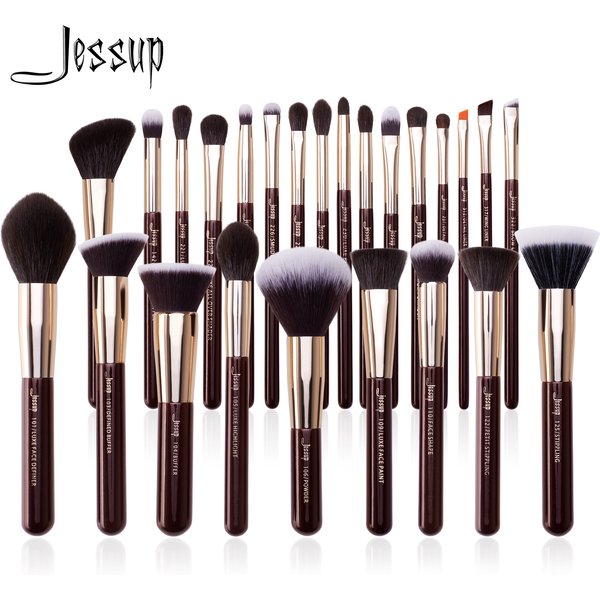 Jessup Makeup Brushes Set Professional Natural-Synthetic Hair Makeup Brush Foundation Powder Contour Eyeshadow 15-25pcs
