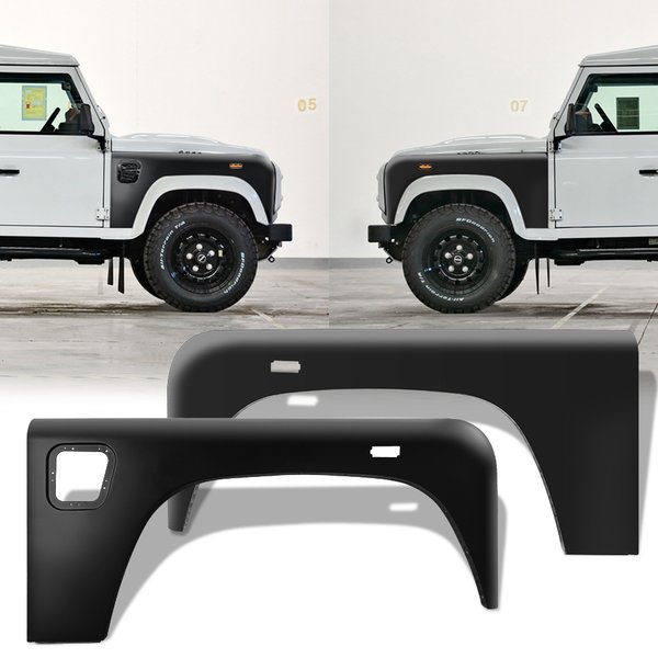 Vente Flash : Pièces détachées pour véhicules tout-terrain compatibles avec Land Rover Defender, garde-boue avant en alliage d'aluminium