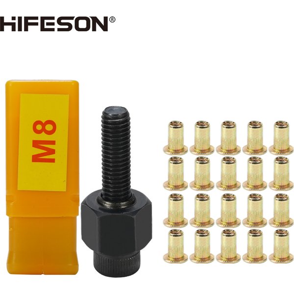 HIFESON – écrou de tête à Rivet manuel, outil à Riveter manuel avec écrous en acier pour M3 M4 M5 M6 M8 M10 écrous pince a rivet riveteuse pince rivet riveteuse électrique rivet fileté pince à rivet