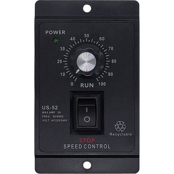 Régulateur de Vitesse AC 400W US-52 AC 220V 50/60Hz, Contrôle du Moteur avec Condensateur de Filtre