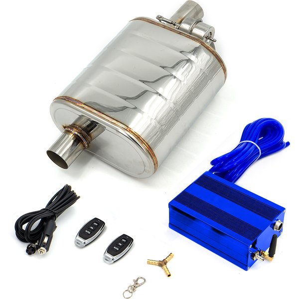 Silencieux d'échappement électrique en acier inoxydable, 51 60 63 70 76 Mm, avec Valve de décharge, découpe, ensemble de télécommande