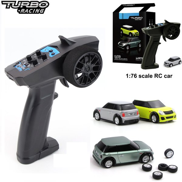 1:76 Turbo Racing RC voiture Mini course électrique entièrement proportionnelle RTR voiture Kit 2.4GHZ expérience de course voiture enfants jouets nouvelle voiture brevetée