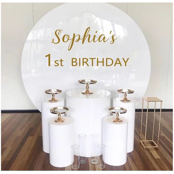 Autocollants muraux en vinyle pour fête d'anniversaire, noms et textes personnalisés, panneau mural en plexiglas, décoration de cérémonie de mariage, Arts