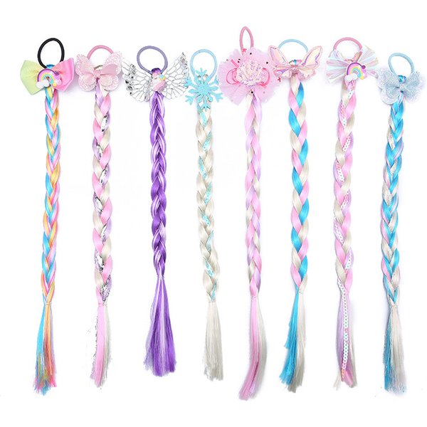 Princesse tresse Elsa bandeau postiche Cosplay perruques tressées pour Elsa habiller ensemble pour enfant en bas âge filles fête mariage anniversaire