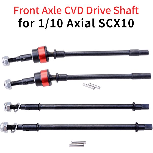 4PCS Hard Steel Front and Rear Axle CVD Drive Shaft Dogbone for 1/10 Axial SCX10 Rc Crawler Upgrade Option Parts Hop-Up