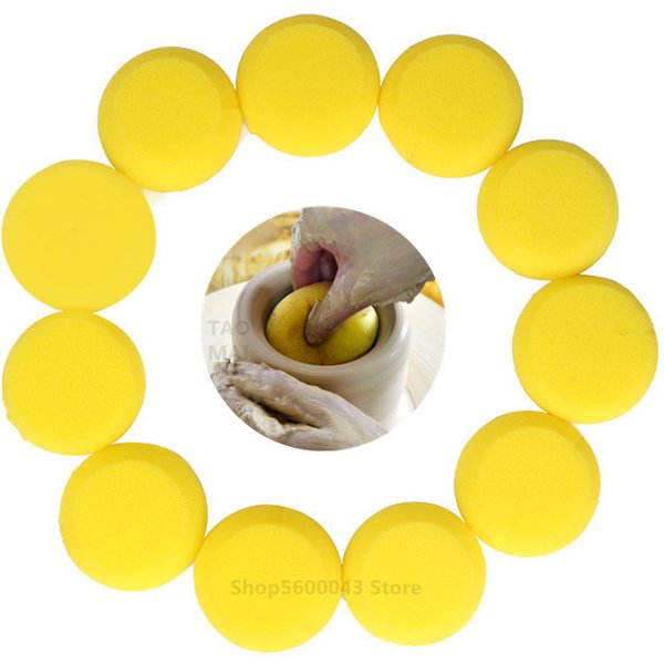 12 pièces/ensemble éponge ronde douce absorbant l'eau poterie Sculpture modélisation hydratante éponge coloration propre poterie outils