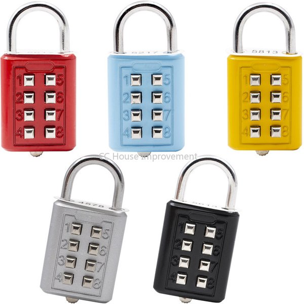 Cadenas à combinaison à 4 chiffres, plusieurs couleurs, cadenas à code numérique pour bagages, accessoires de voyage