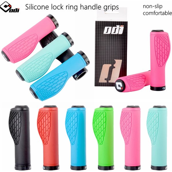 Poignées de guidon de vélo Odi Silicone 22.2mm poignée de VTT antidérapante avec anneau de verrouillage adapté pour vélo pliant Brompton vtt BMX