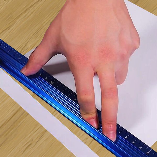 Règle de protection en alliage d'aluminium 30cm-100cm, règle en acier épais antidérapante de haute précision, outil de dessin pour ingénieurs de mesure