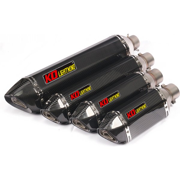 Tuyau d'Évent Universel pour Moto, 38-51mm, avec Silencieux, 310/370/470/570mm, en Acier Inoxydable, pour Vélo de Rue RL