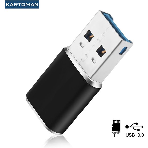 KARTOMAN Aluminium Mini usb 3.0 speicher kartenleser adapter für tf MICRO sd PC computer laptop