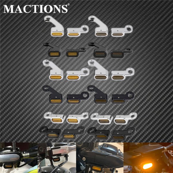 Motorrad Mini LED E Mark Blinker Licht Lauf Anzeige Lampe Für Harley Touring Street Road Glide Softail Sportster XL883